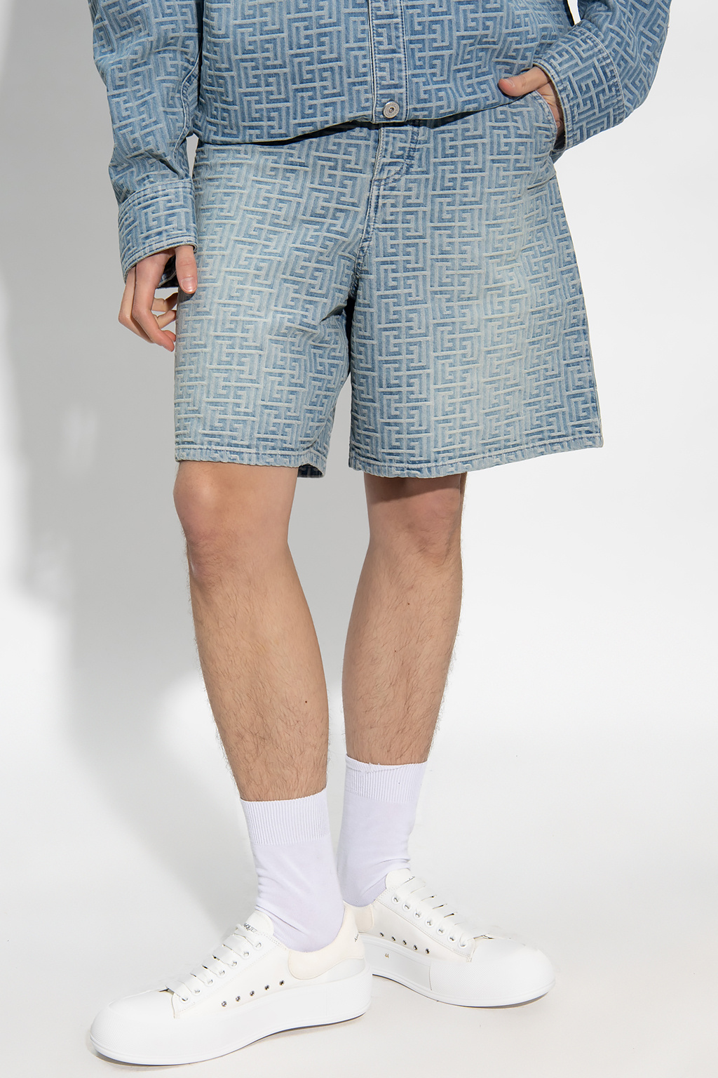 Balmain best sale denim shorts